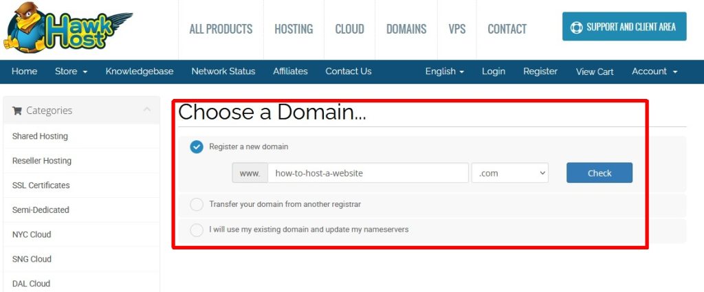 How to host a website - domain name